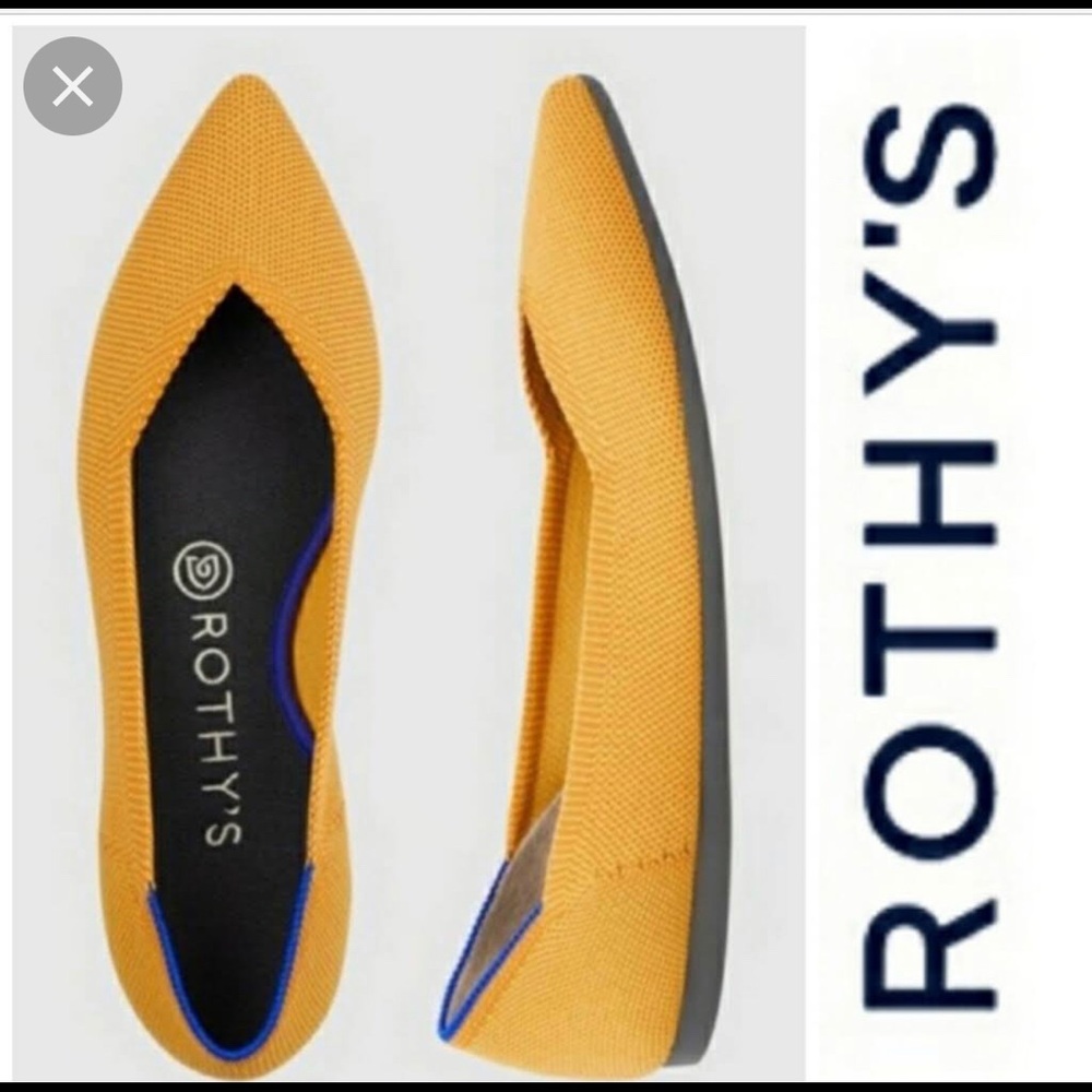 Rothys Point Yellow 8.5